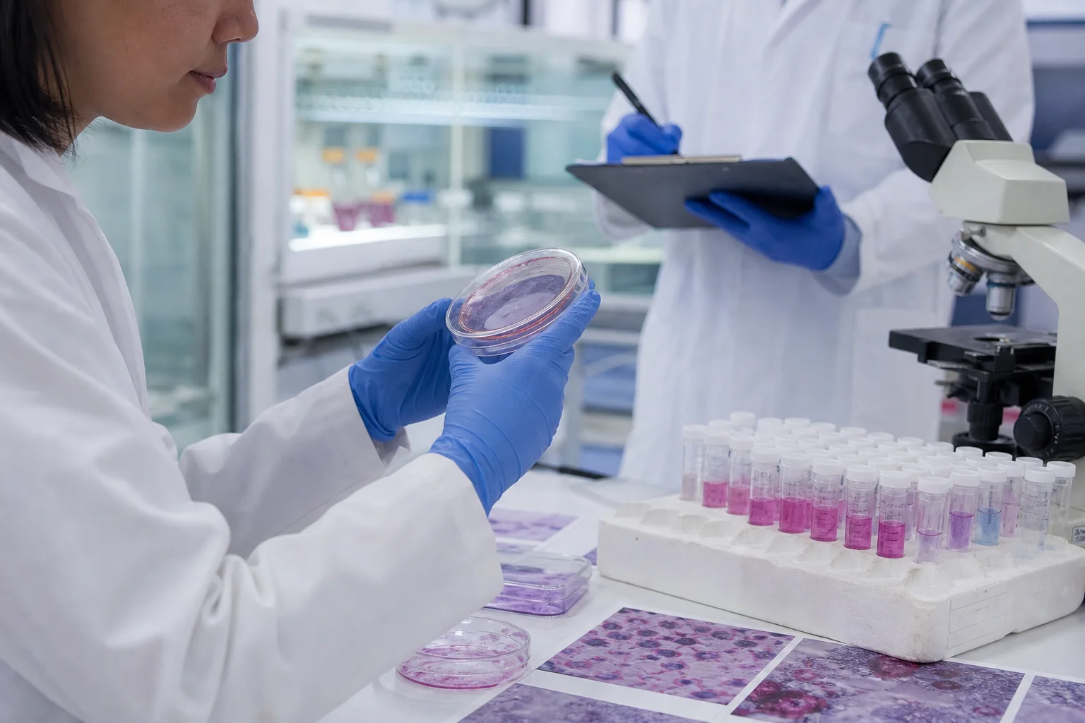 Documentary cell-biology and peptide-provenance workflow