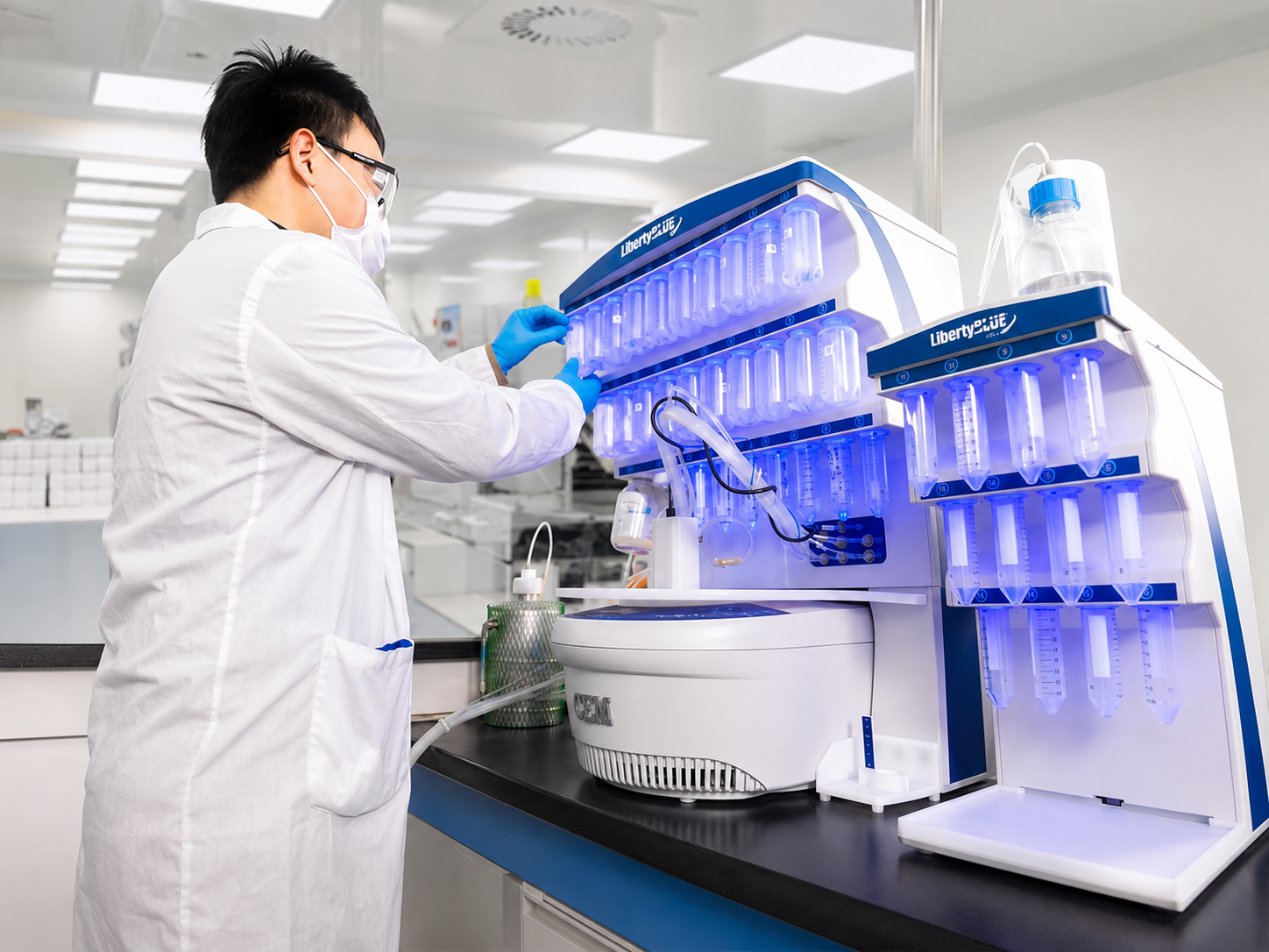 Laboratory scene used to illustrate research-product support