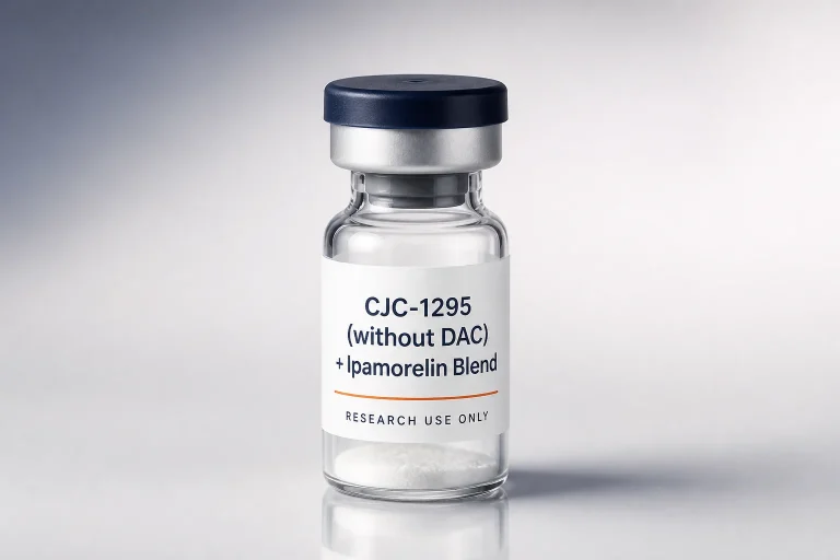 CJC-1295 (without DAC) + Ipamorelin Blend research product-family packaging mockup