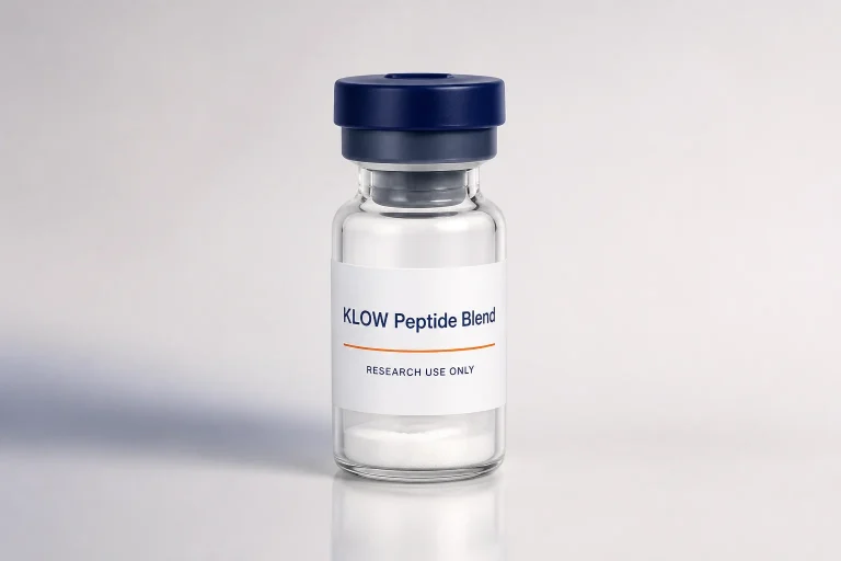 KLOW Peptide Blend research product-family packaging mockup