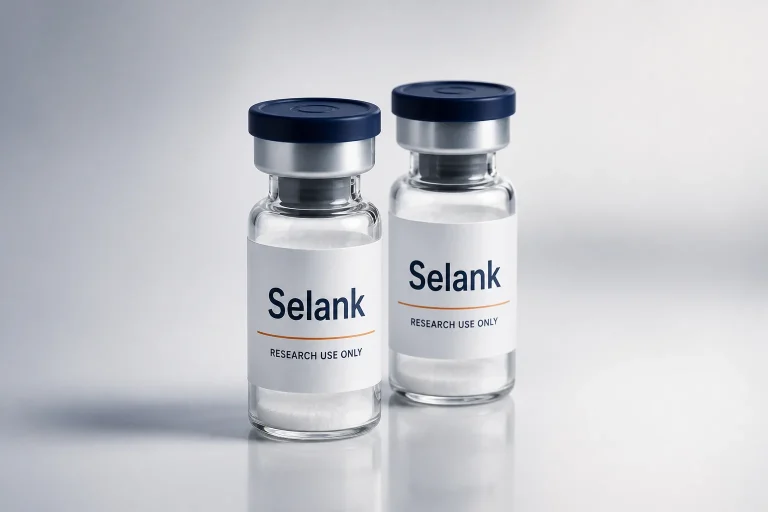 Maqueta de empaque de familia de productos de investigación Selank