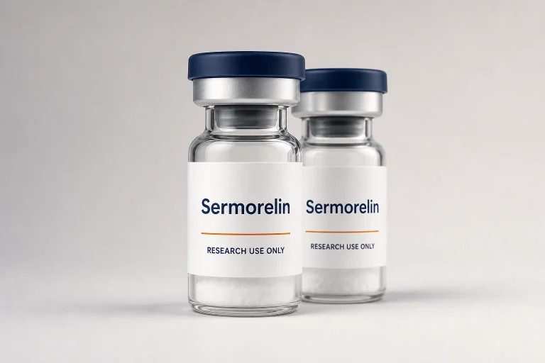 Sermorelin research product-family packaging mockup
