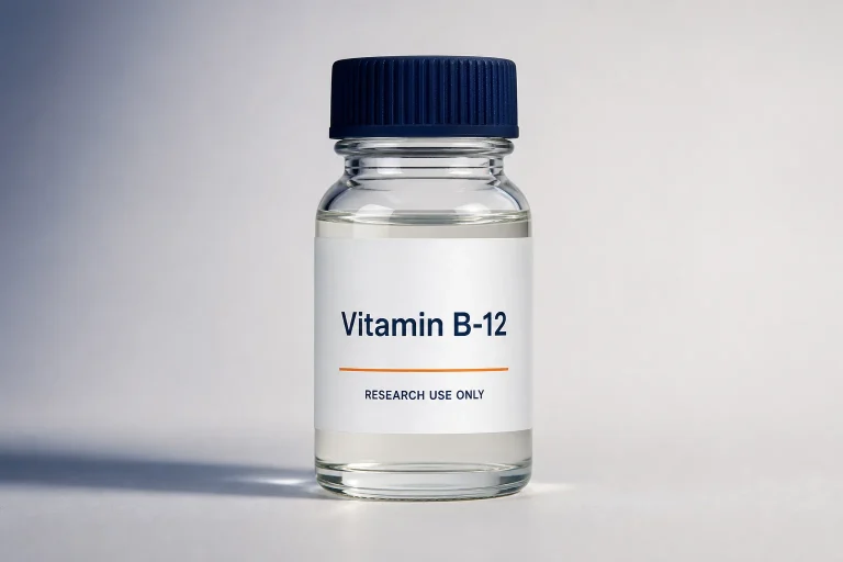 Vitamin B-12 research product-family packaging mockup