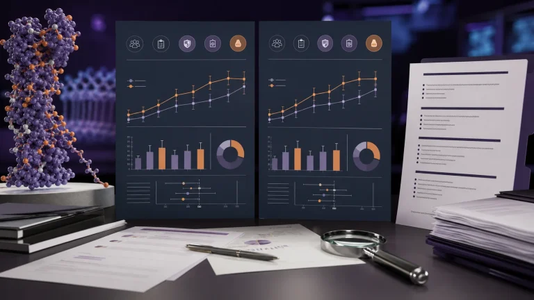 AI-generated illustration: Regulatory and two-trial evidence visualization for bremelanotide